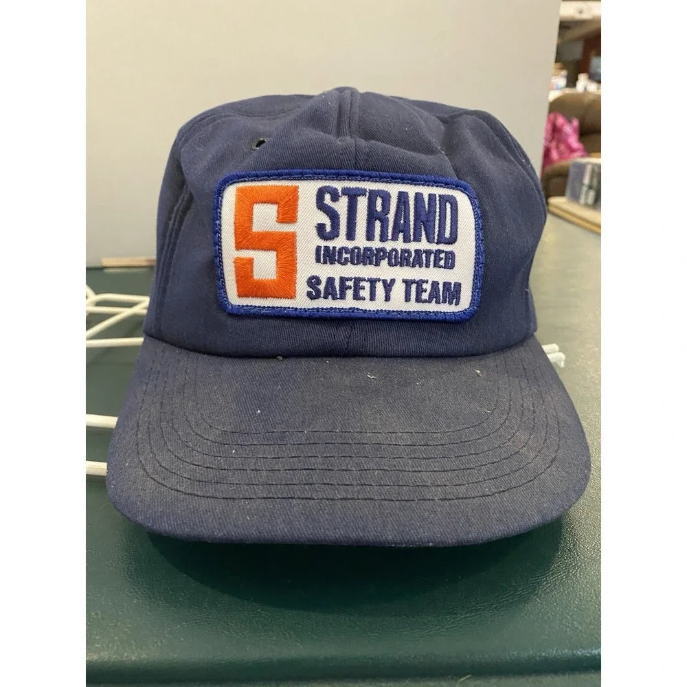 VTG Strand Inc Safety Team Hat Patch Trucker Snapback USA Made Foam Lined‎